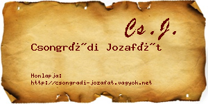 Csongrádi Jozafát névjegykártya